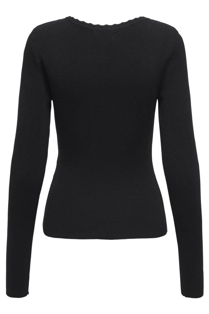 JDYCIRKELINE L/S SCALLOP EDGE PULL 15338984 Black
